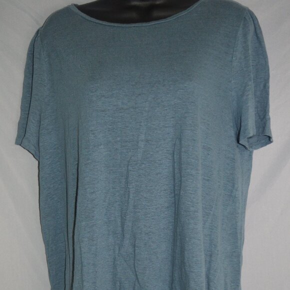 Loft linen women size XL blue grey shirt - Picture 1 of 3
